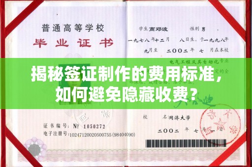 任县揭秘签证制作的费用标准，如何避免隐藏收费？