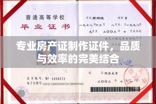 任县专业房产证制作证件，品质与效率的完美结合