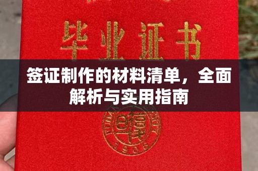 任县签证制作的材料清单，全面解析与实用指南