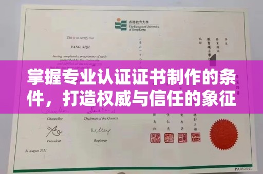 任县掌握专业认证证书制作的条件，打造权威与信任的象征