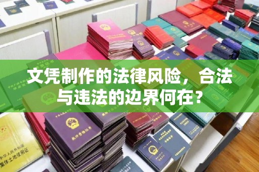 任县文凭制作的法律风险，合法与违法的边界何在？